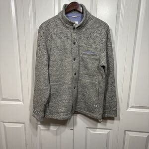 Prana Tri Thermal Threads Overshirt Mens M Polartec Gray Jacket Hiking Outdoor